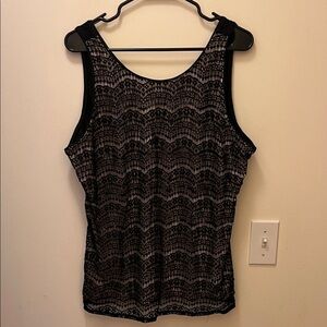 Maurices +  Black lace Tank Top Size 1